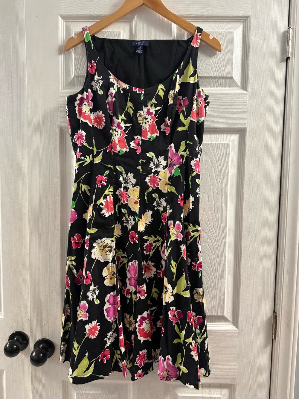 Chaps Floral Fit And Flare Midi Dress Size 12